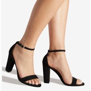 two-piece block-heeled sandal